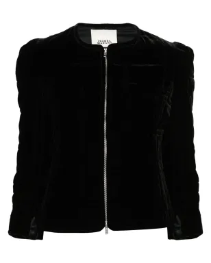 ISABEL MARANT Djanet キルテッドベルベット ジャケット - ブラック - サムネイル1