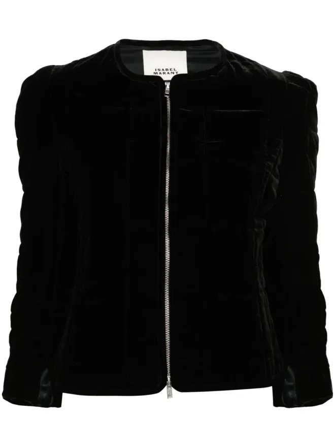 Isabel Marant ISABEL MARANT Djanet キルテッドベルベット ジャケット - ブラックの商品画像