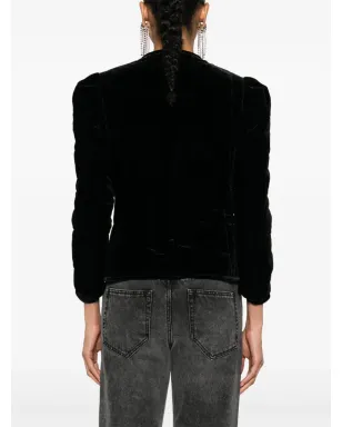 ISABEL MARANT Djanet キルテッドベルベット ジャケット - ブラック - サムネイル4
