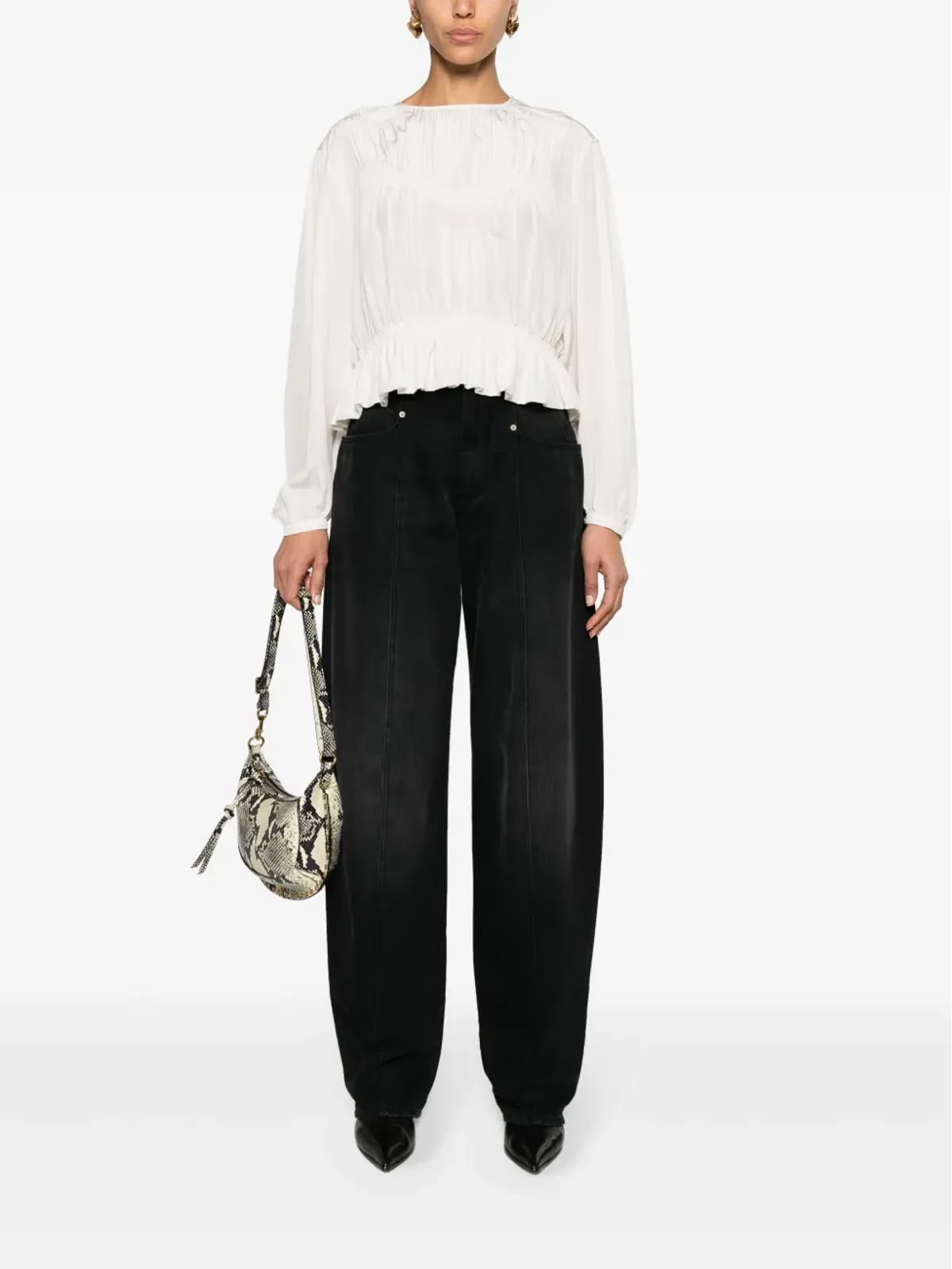 ISABEL MARANT ヴェタン ハイライズ ワイドレッグ ジーンズ - 画像2