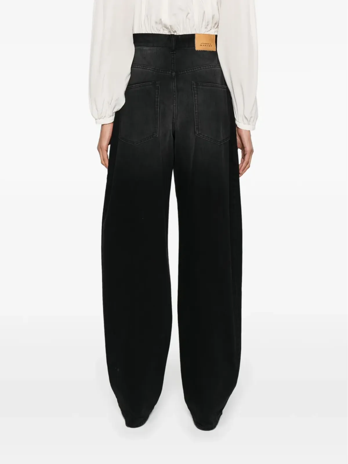 ISABEL MARANT ヴェタン ハイライズ ワイドレッグ ジーンズ - 画像4