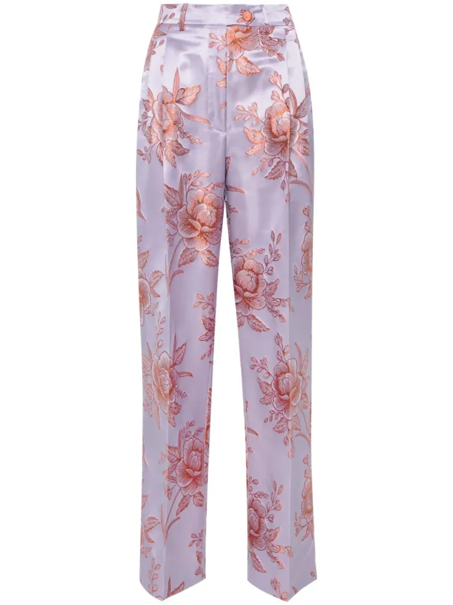 ETRO ETRO フローラルジャカード サテンパンツの商品画像
