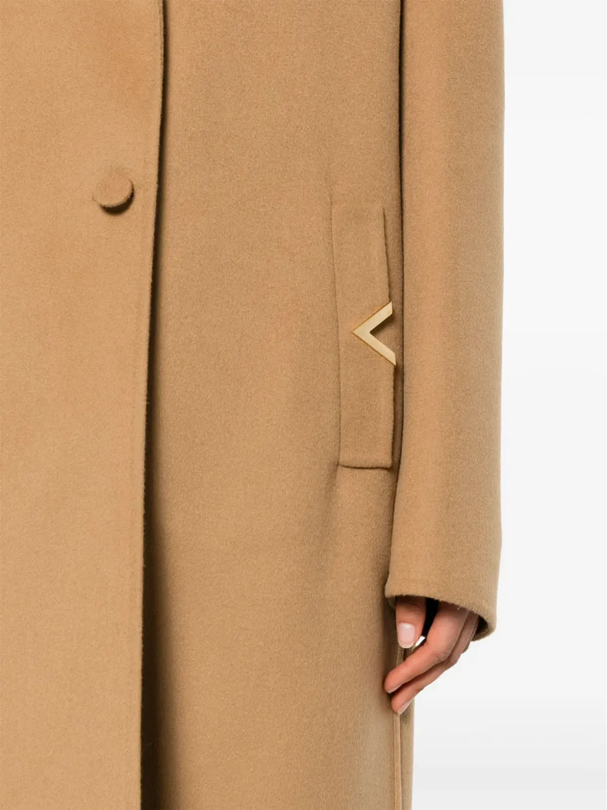 Valentino Garavani VLogo フェルテッドコート - ブラウン - 画像5