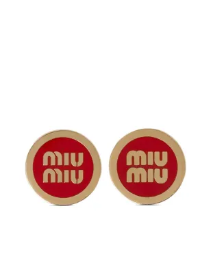 Miu Miu ロゴレタリングスタッドピアス - サムネイル1