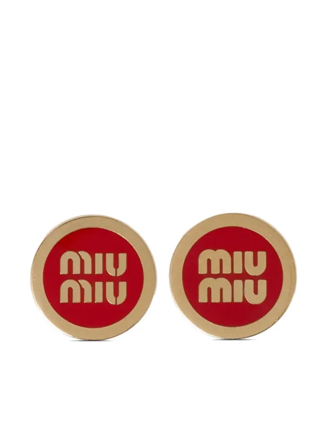 Miu Miu Miu Miu ロゴレタリングスタッドピアスの商品画像