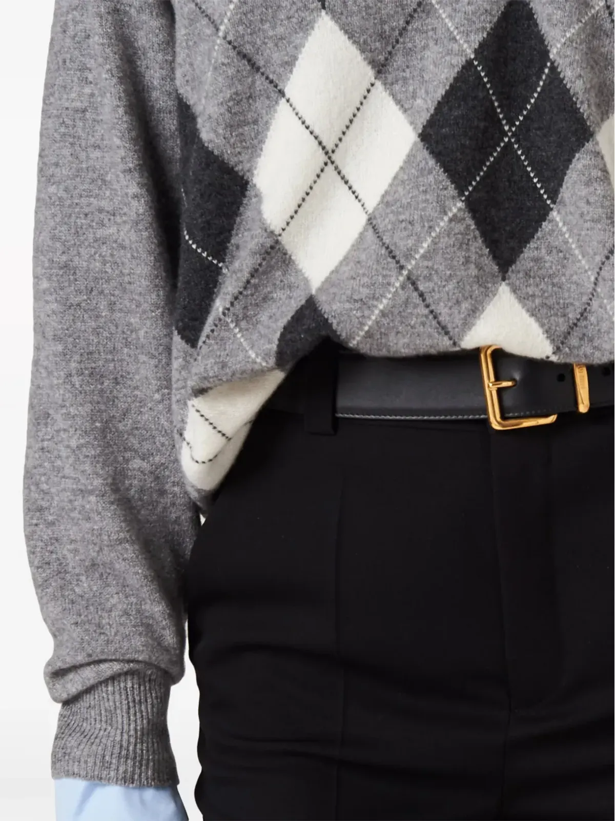 Miu Miu Grain de poudre cropped trousers - Black - 画像5