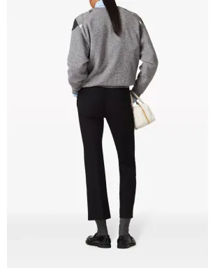 Miu Miu Grain de poudre cropped trousers - Black - サムネイル3
