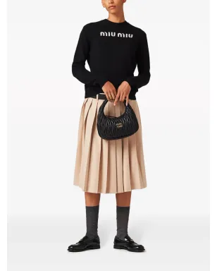 Miu Miu ロゴジャカード カシミヤ セーター - サムネイル2