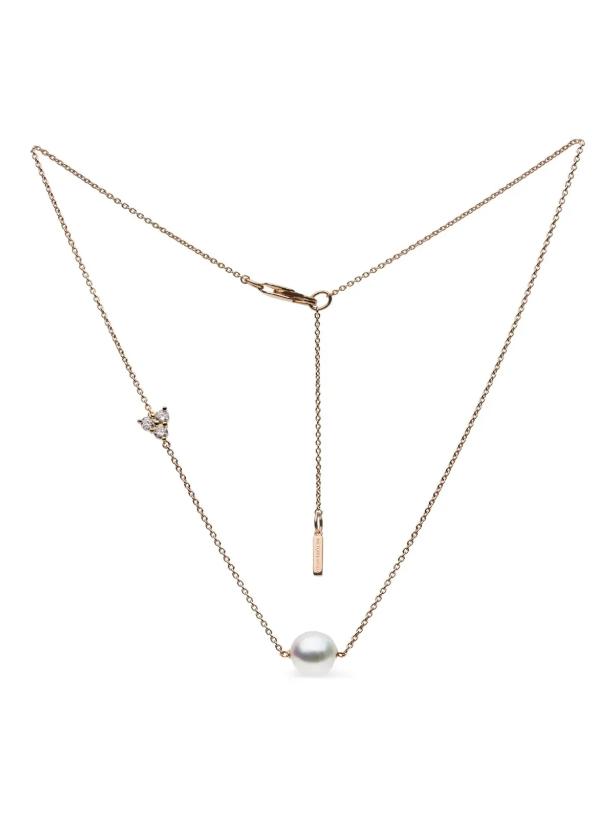 AUTORE MODA Saskia rose gold-vermeil pearl necklace - Pink - 画像1