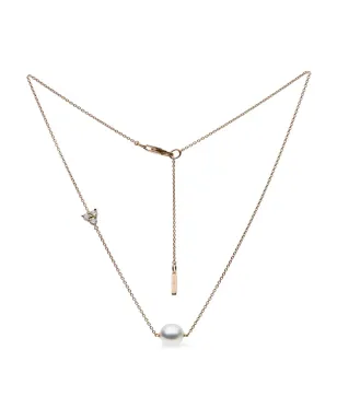 AUTORE MODA Saskia rose gold-vermeil pearl necklace - Pink - サムネイル1