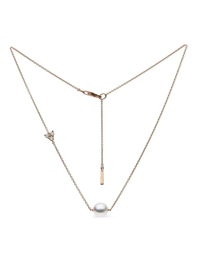 AUTORE MODA AUTORE MODA Saskia rose gold-vermeil pearl necklace - Pinkの商品画像