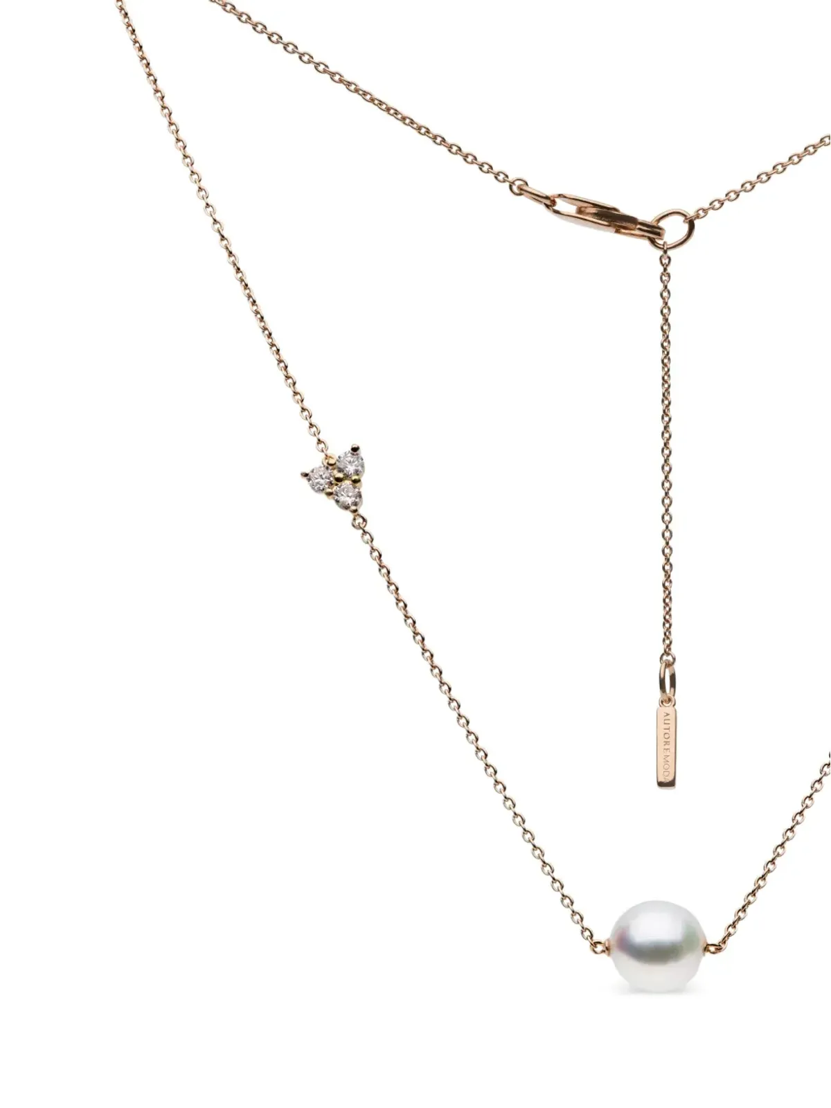 AUTORE MODA Saskia rose gold-vermeil pearl necklace - Pink - 画像2