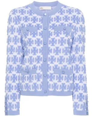 Tory Burch Kendra ブークレーカーディガン - ブルー - サムネイル1