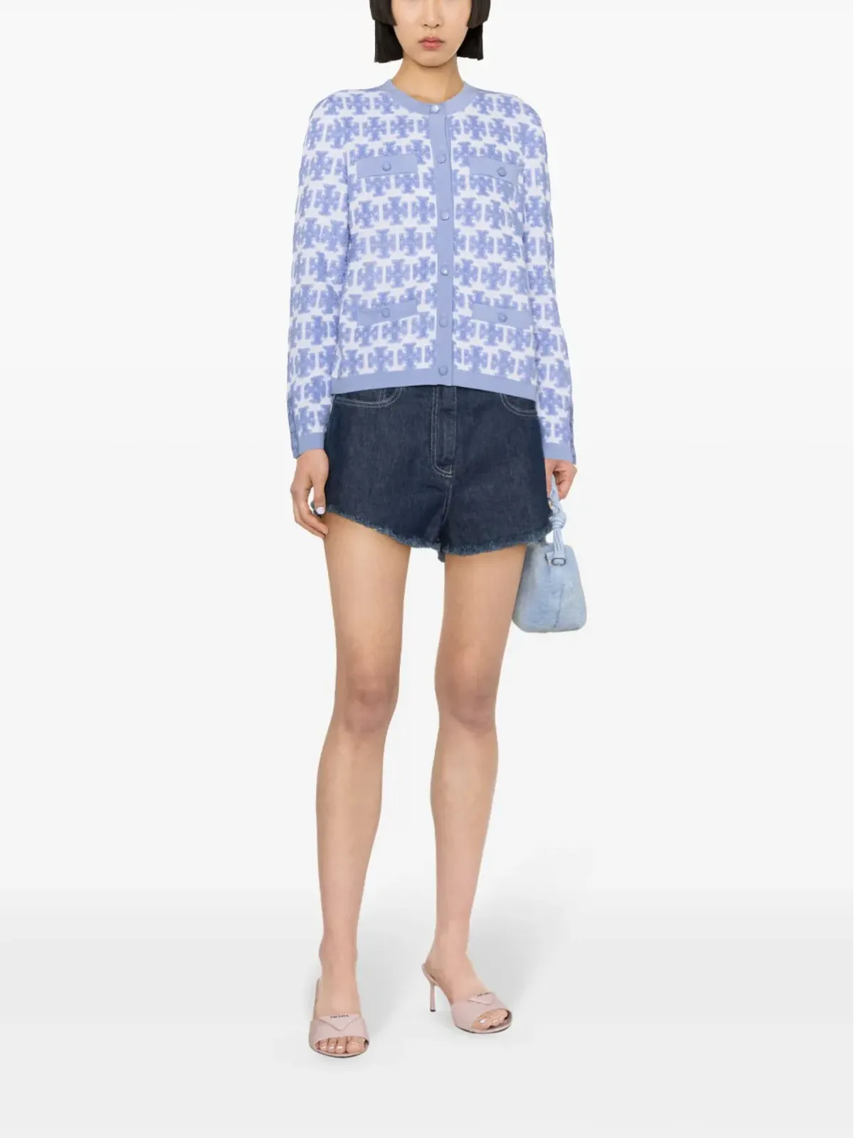 Tory Burch Kendra ブークレーカーディガン - ブルー - 画像2