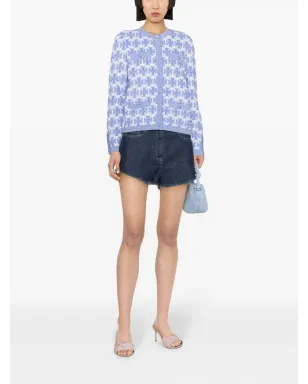 Tory Burch Kendra ブークレーカーディガン - ブルー - サムネイル2
