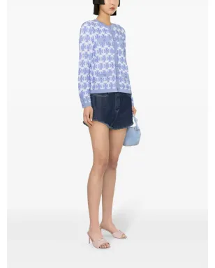 Tory Burch Kendra ブークレーカーディガン - ブルー - サムネイル3
