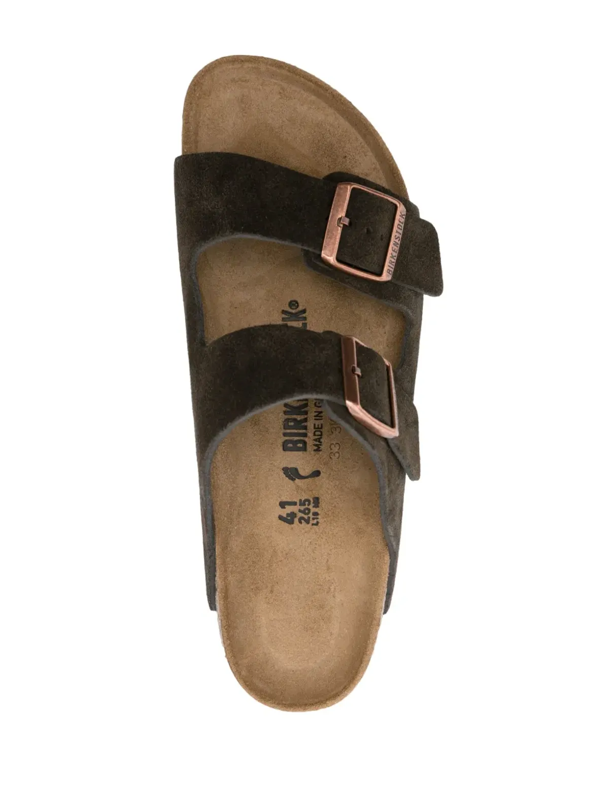 Birkenstock アリゾナ バックル付きスエードサンダル - ブラウン - 画像4