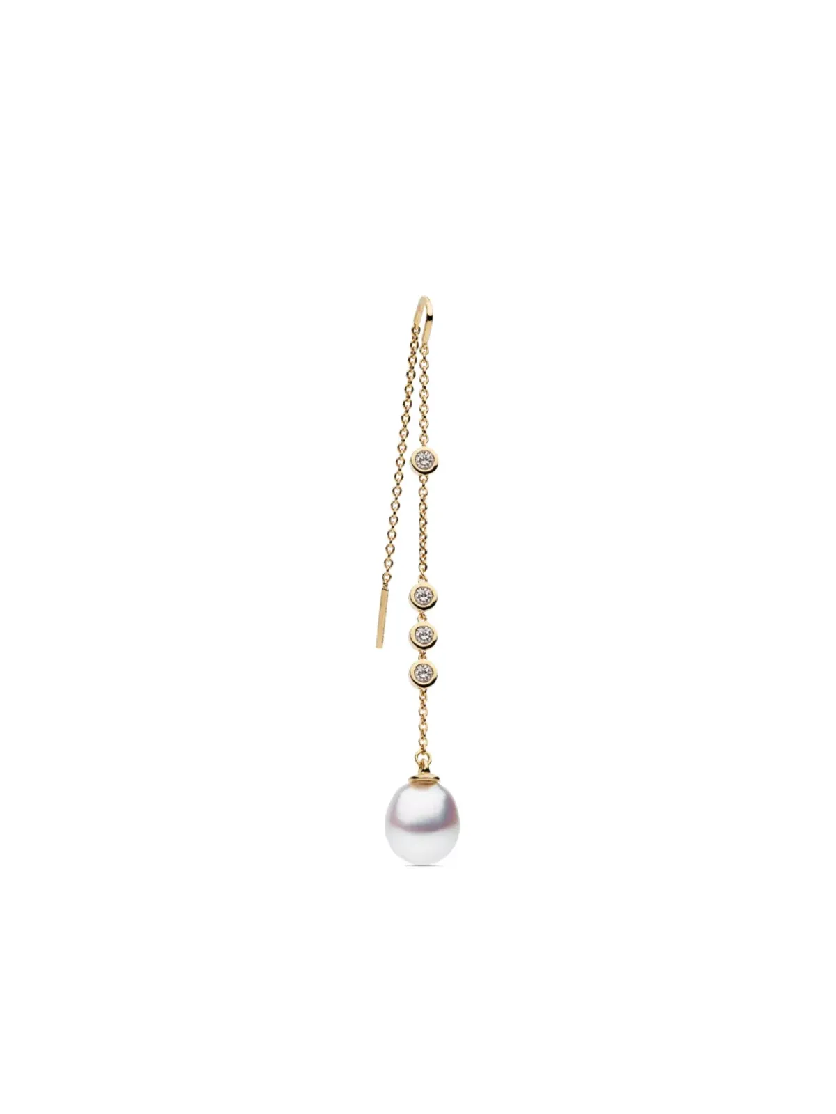 AUTORE MODA Portia クリスタル装飾パールドロップピアス - ゴールド - 画像2