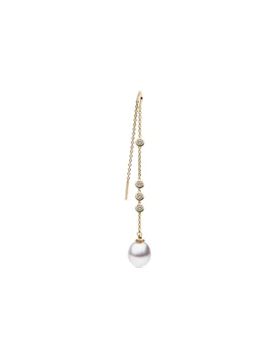 AUTORE MODA Portia クリスタル装飾パールドロップピアス - ゴールド - サムネイル2