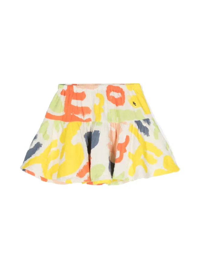Bobo Choses Bobo Choses カーニバル抽象プリントスカート - Whiteの商品画像