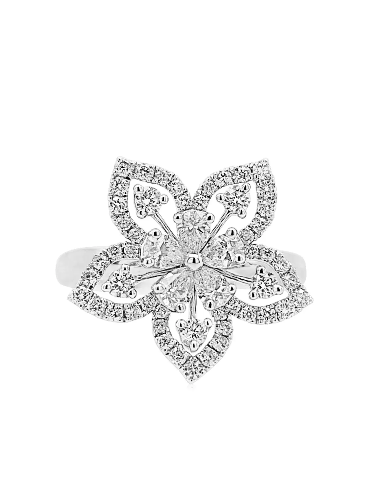 HYT Jewelry プラチナ ダイヤモンド カクテルリング - シルバー - 画像1
