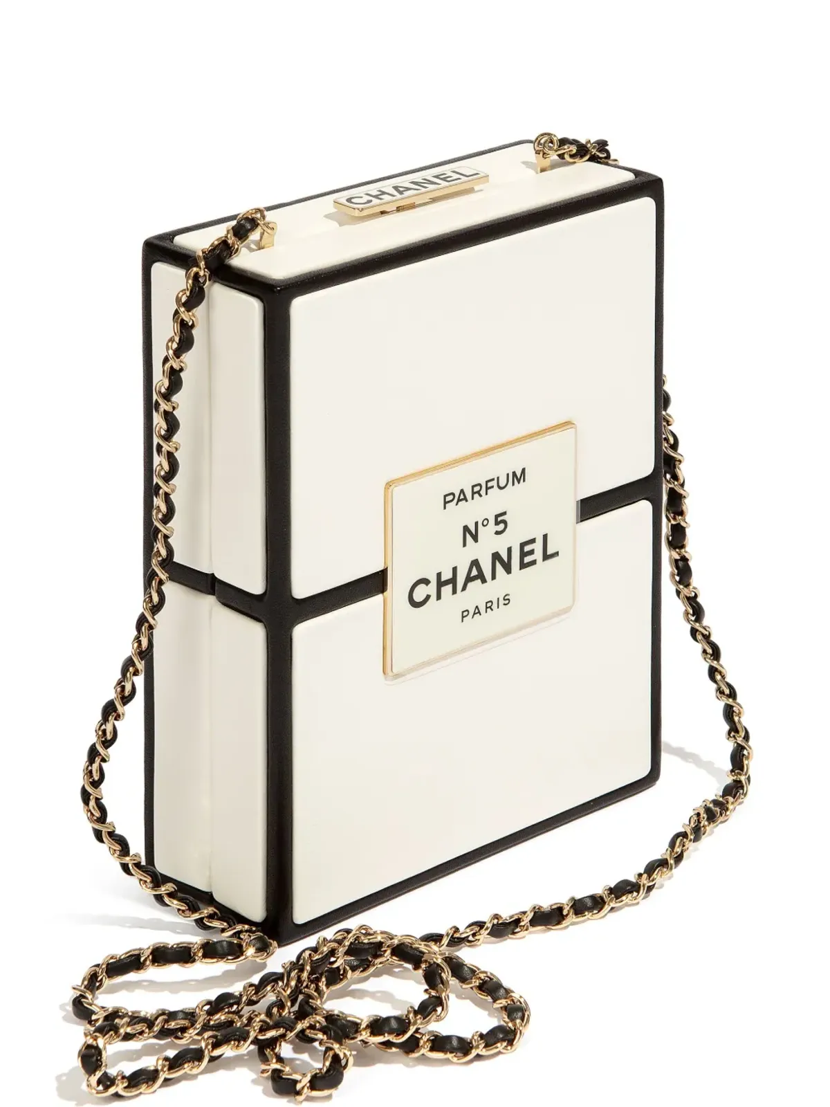 CHANEL ビンテージ 2021 Nº5 パフューム クラッチバッグ ホワイト - 画像5