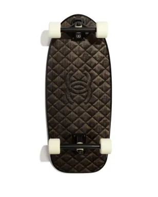 CHANEL ビンテージ CCダイヤモンドキルト スケートボード型バッグ ブラック - サムネイル2