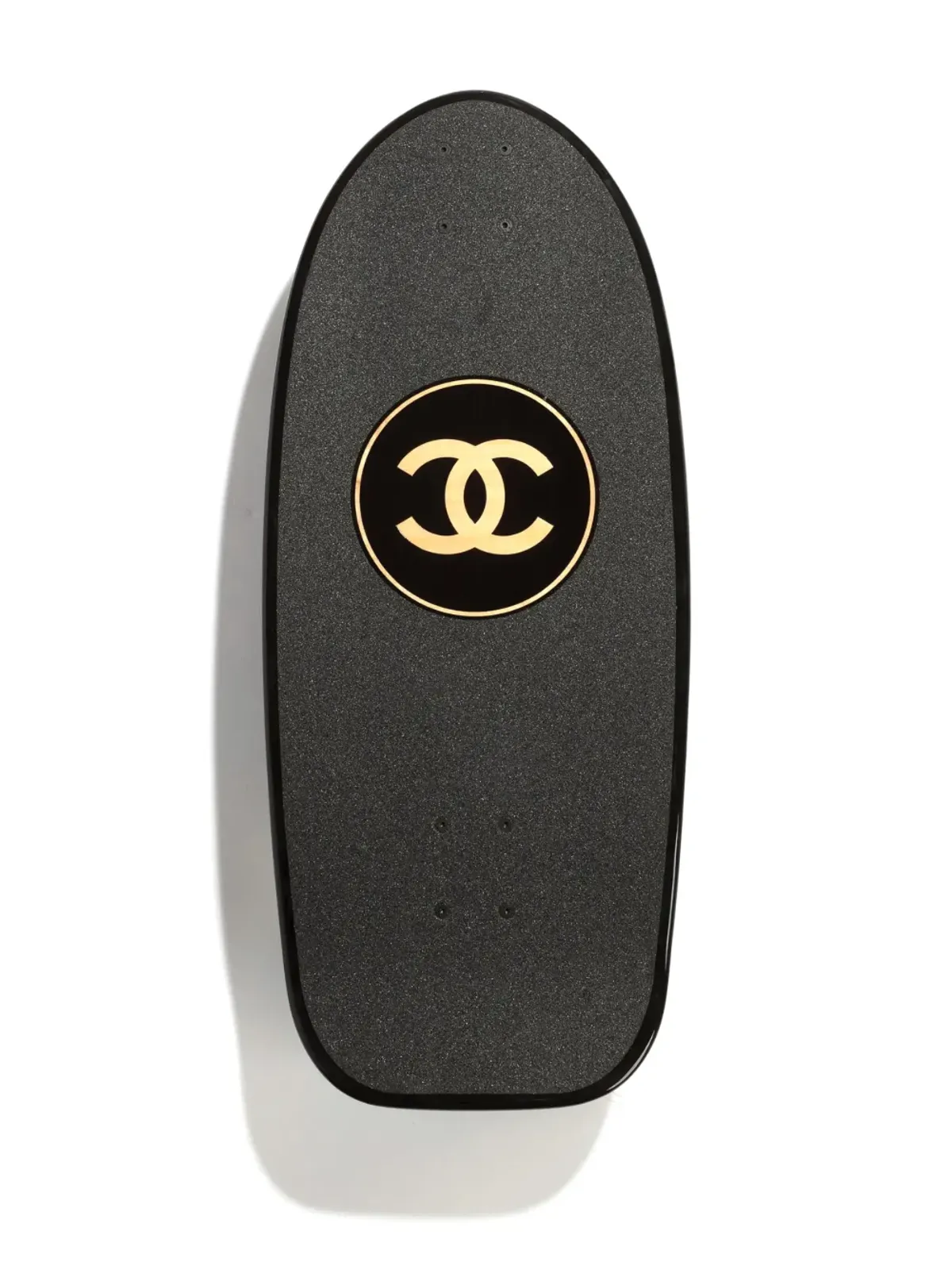 CHANEL ビンテージ CCダイヤモンドキルト スケートボード型バッグ ブラック - 画像3