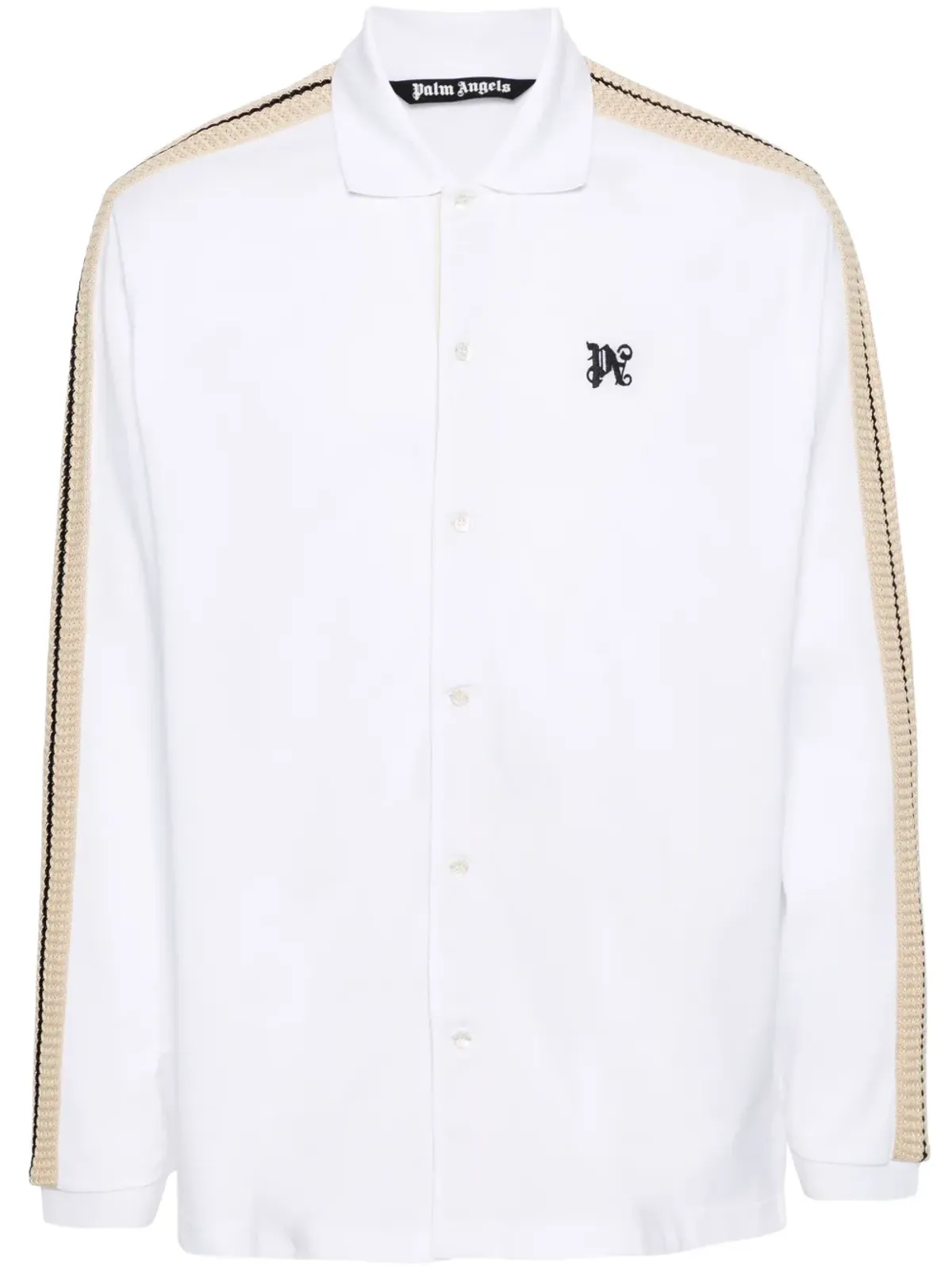 Palm Angels クロシェットトリム ポロシャツ - ホワイト - 画像1