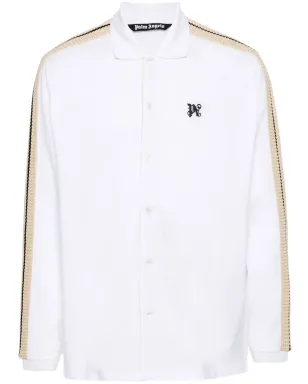 Palm Angels クロシェットトリム ポロシャツ - ホワイト - サムネイル1