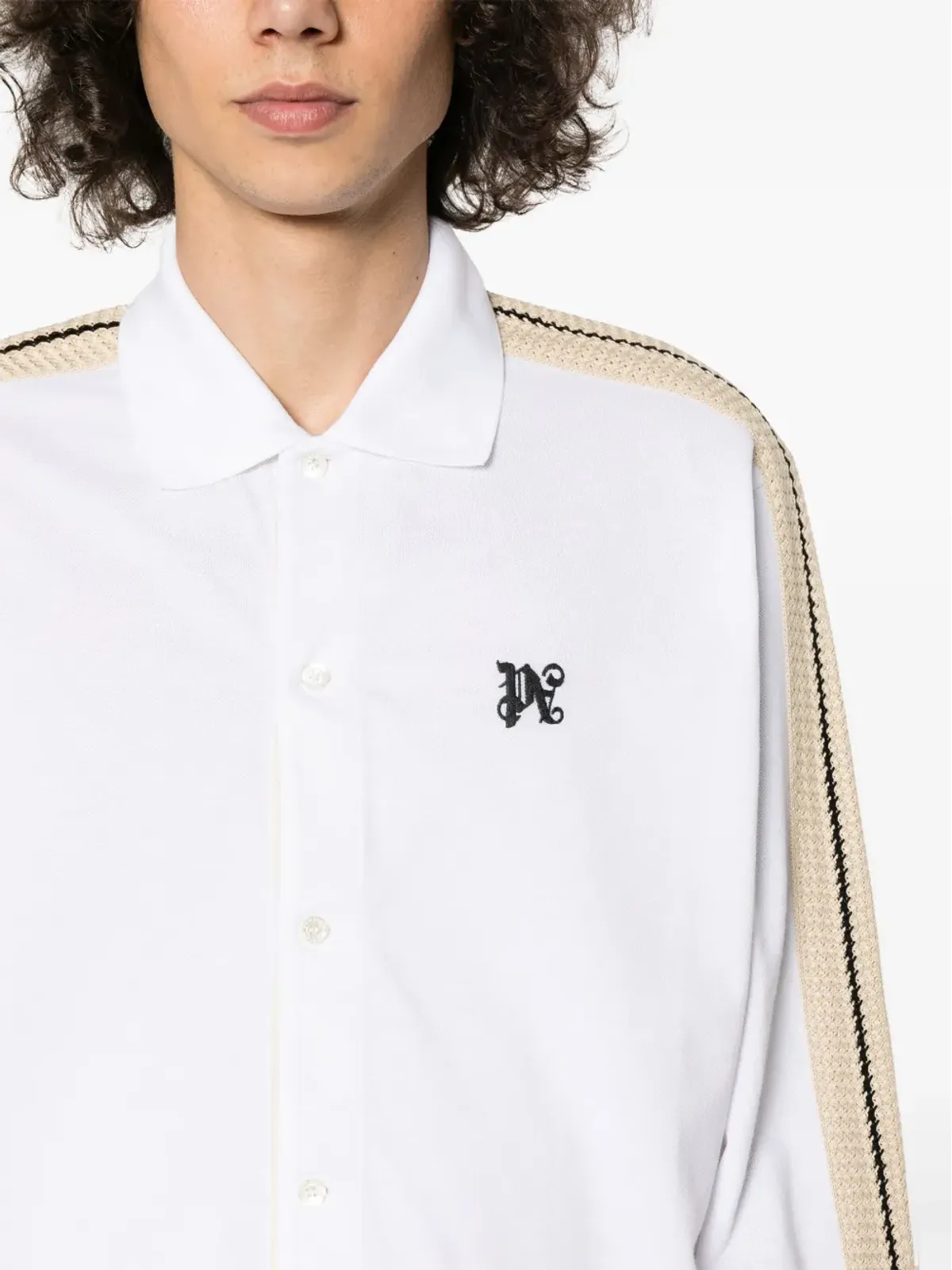 Palm Angels クロシェットトリム ポロシャツ - ホワイト - 画像5