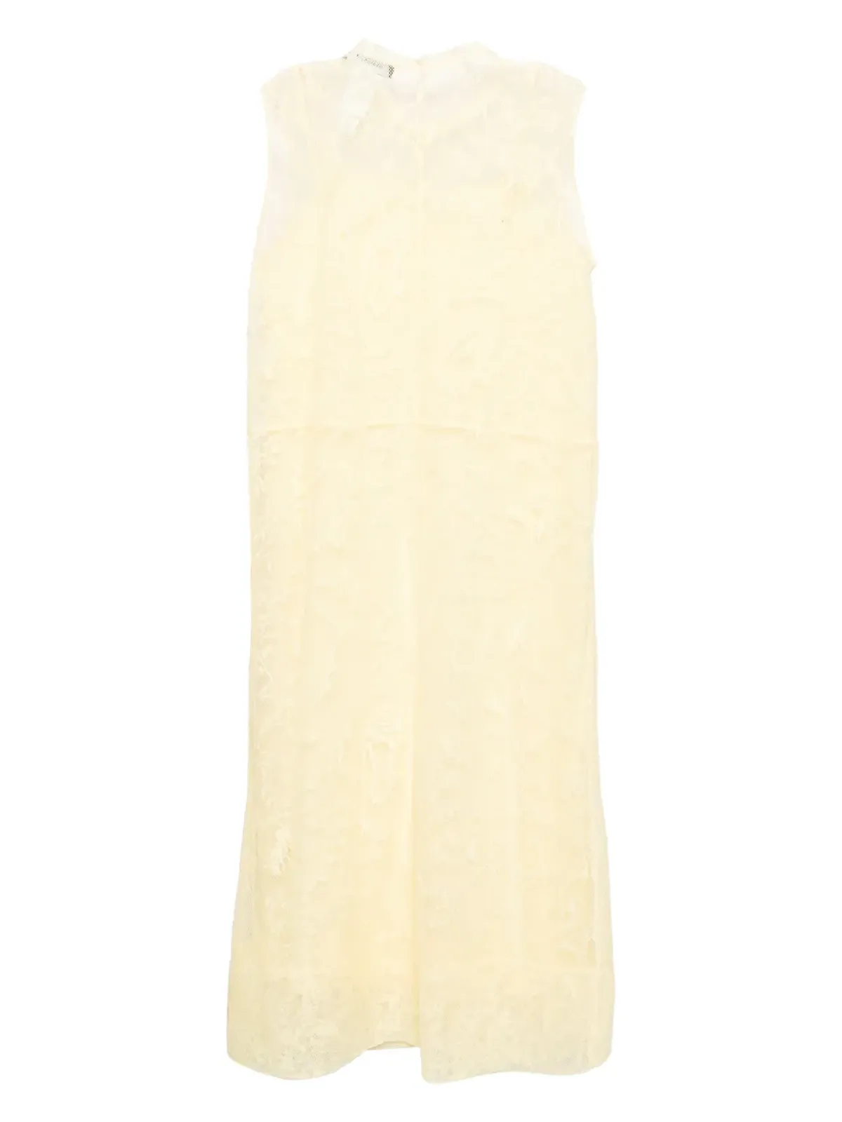 Fabiana Filippi ノースリーブ レース ミディドレス - イエロー - 画像2