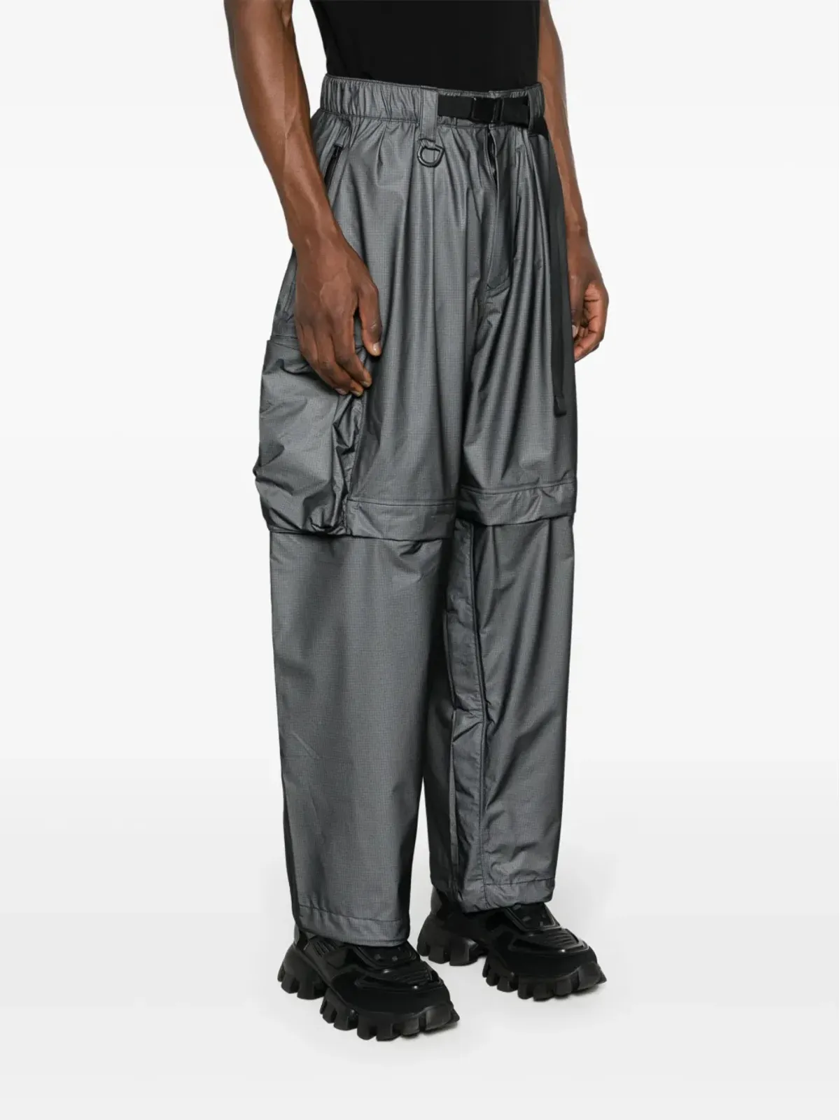 Y-3 コンバーチブル ゴアテックス カーゴパンツ ブラック - 画像3