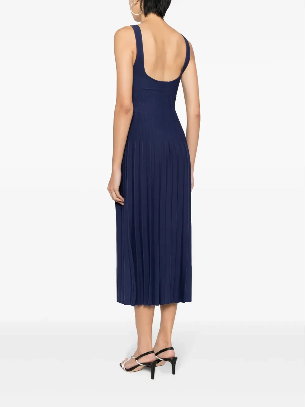 STAUD Ellison pleated midi dress - 画像4