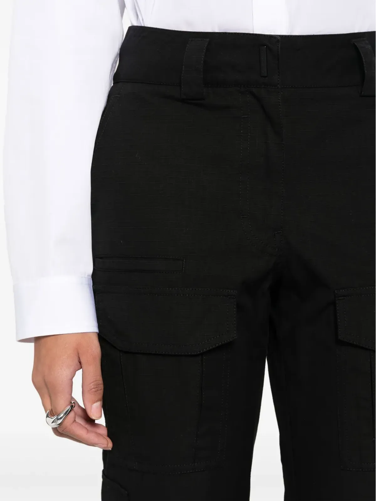 Givenchy ファインチェック柄カーゴパンツ - 画像5