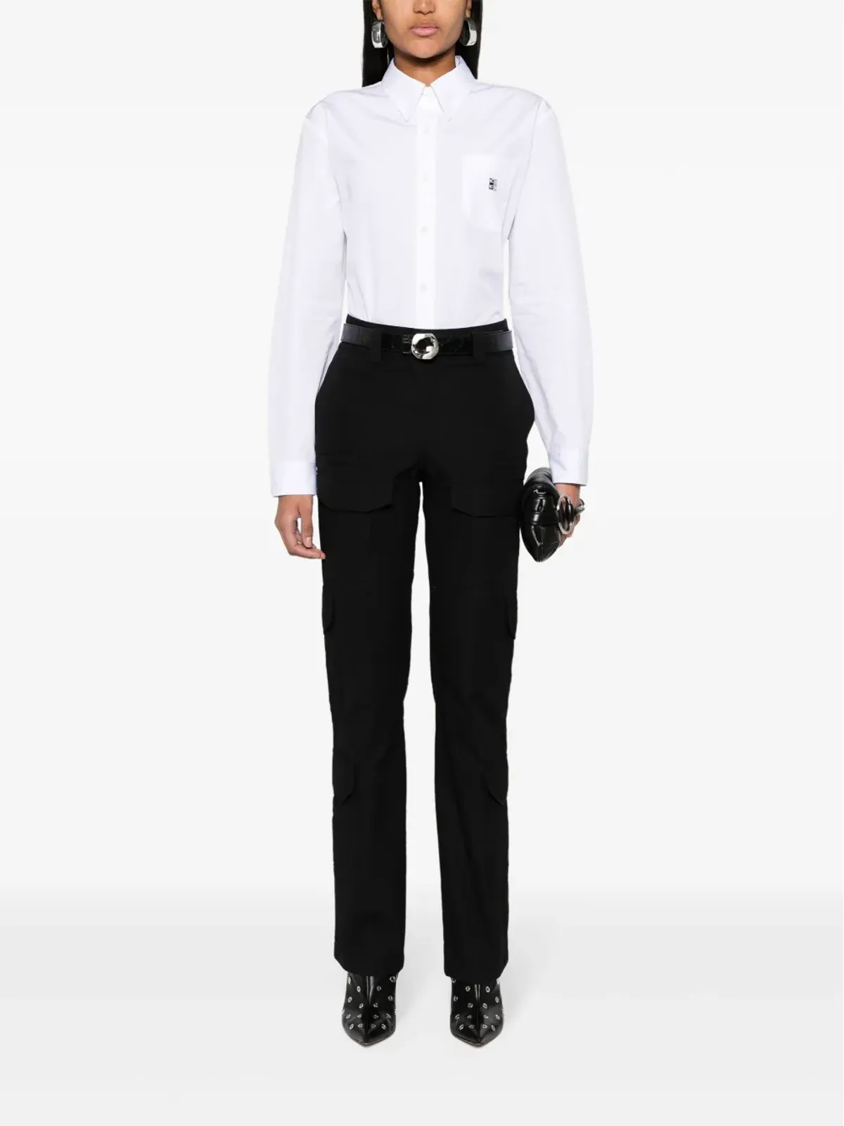 Givenchy ファインチェック柄カーゴパンツ - 画像2