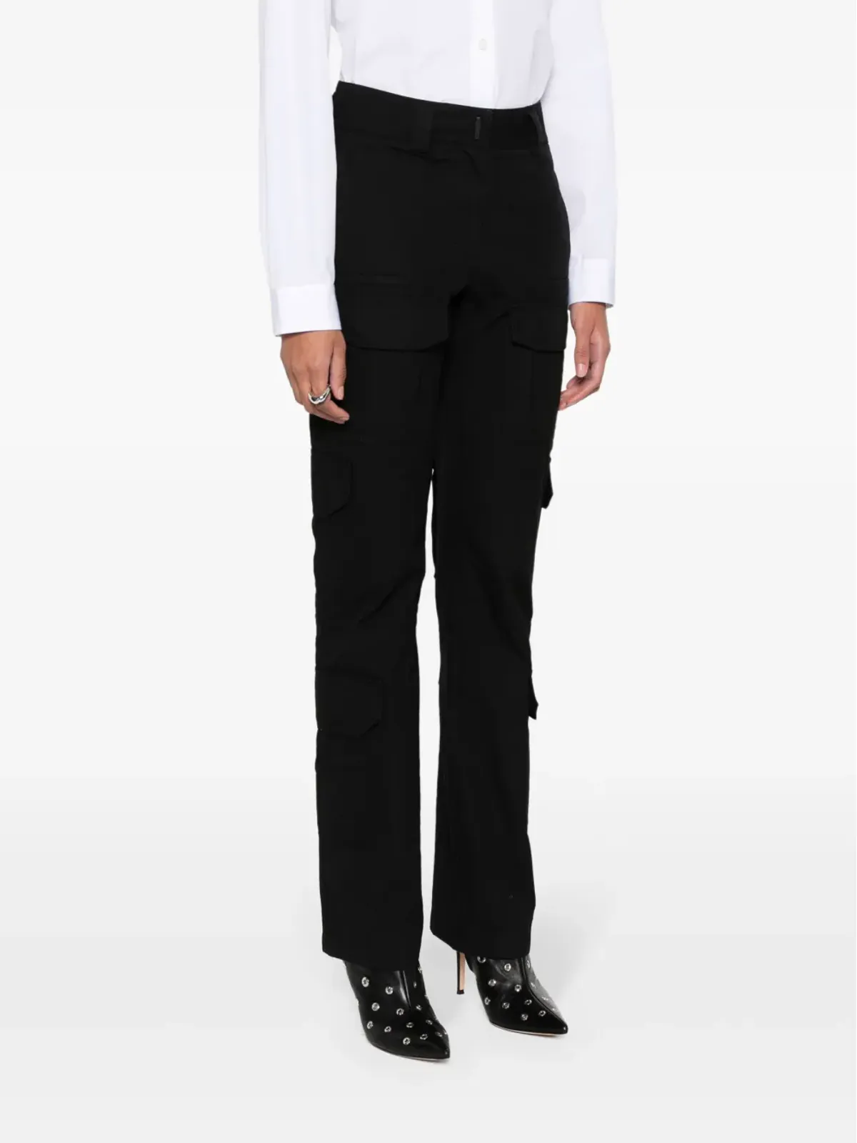 Givenchy ファインチェック柄カーゴパンツ - 画像3