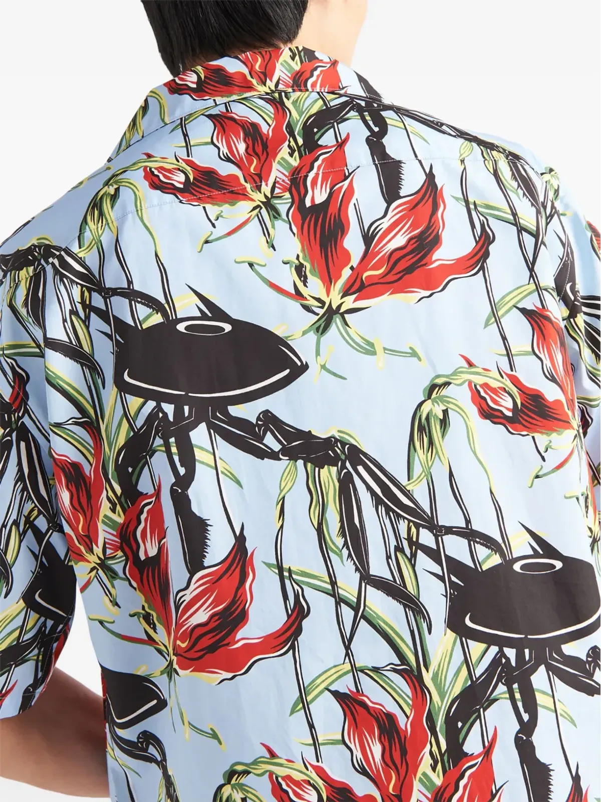 Prada UFO-print コットンシャツ - ブルー - 画像5