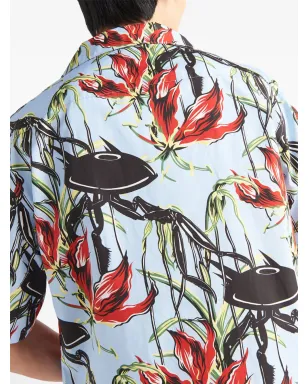 Prada UFO-print コットンシャツ - ブルー - サムネイル5