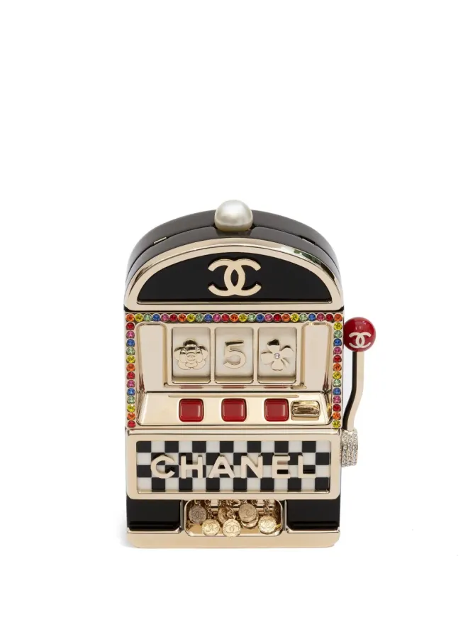 CHANEL Pre-Owned CHANEL Pre-Owned 2023 スロットマシン・カジノ クラッチバッグ - ブラックの商品画像