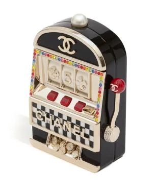 CHANEL Pre-Owned 2023 スロットマシン・カジノ クラッチバッグ - ブラック - サムネイル2