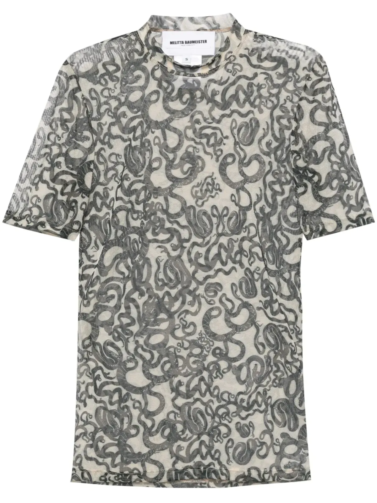 Melitta Baumeister 蛇柄セミシアーTシャツ - 画像1
