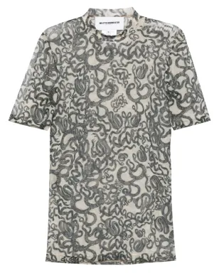 Melitta Baumeister 蛇柄セミシアーTシャツ - サムネイル1