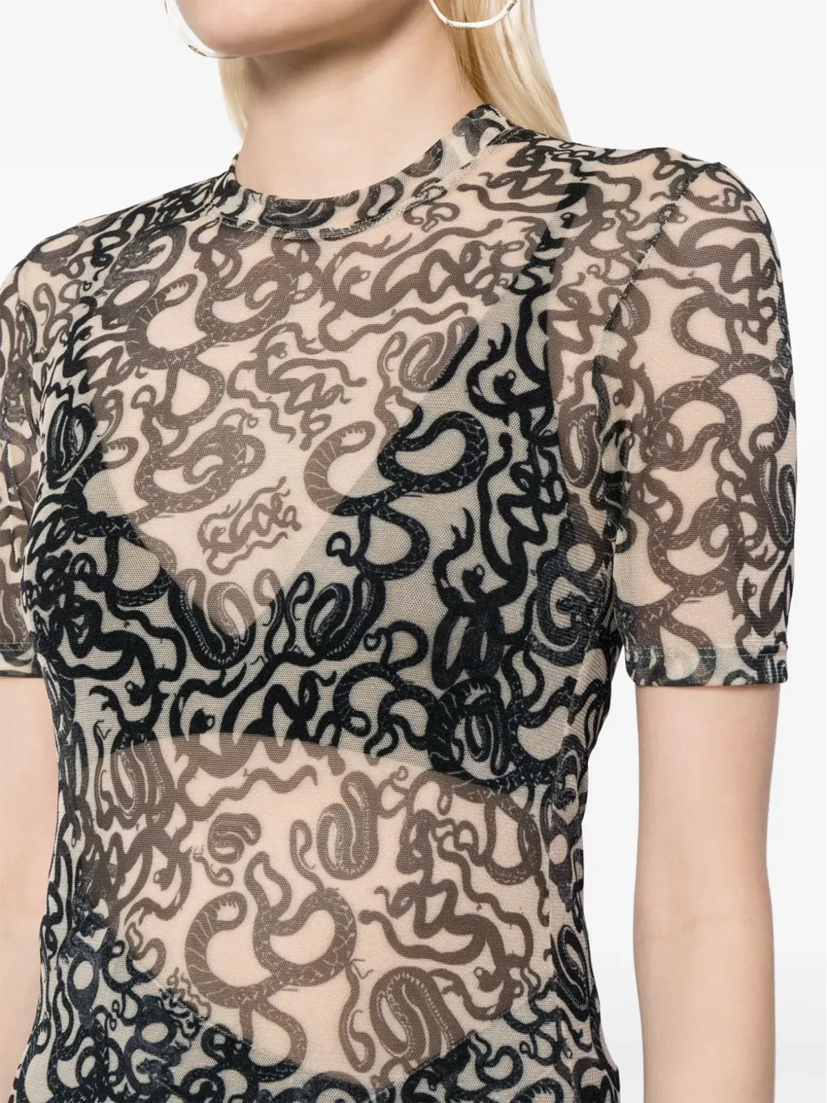 Melitta Baumeister 蛇柄セミシアーTシャツ - 画像5