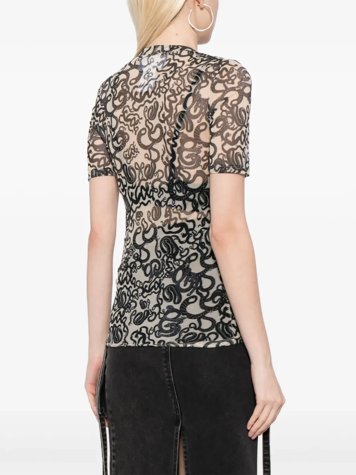 Melitta Baumeister 蛇柄セミシアーTシャツ - 画像4