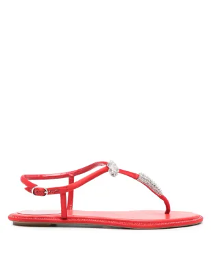 René Caovilla Katy crystal-embellished sandals - Red - サムネイル1