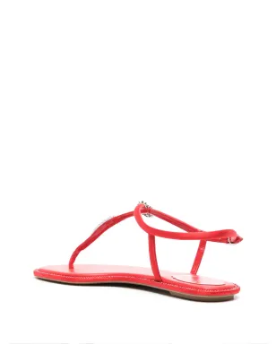 René Caovilla Katy crystal-embellished sandals - Red - サムネイル3