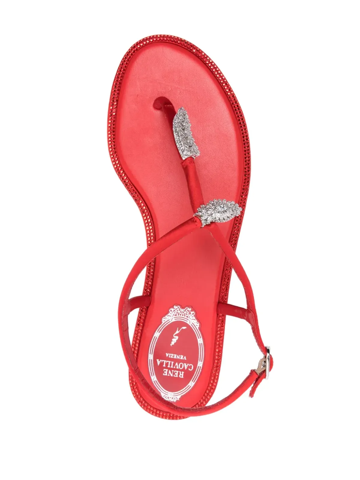 René Caovilla Katy crystal-embellished sandals - Red - 画像4