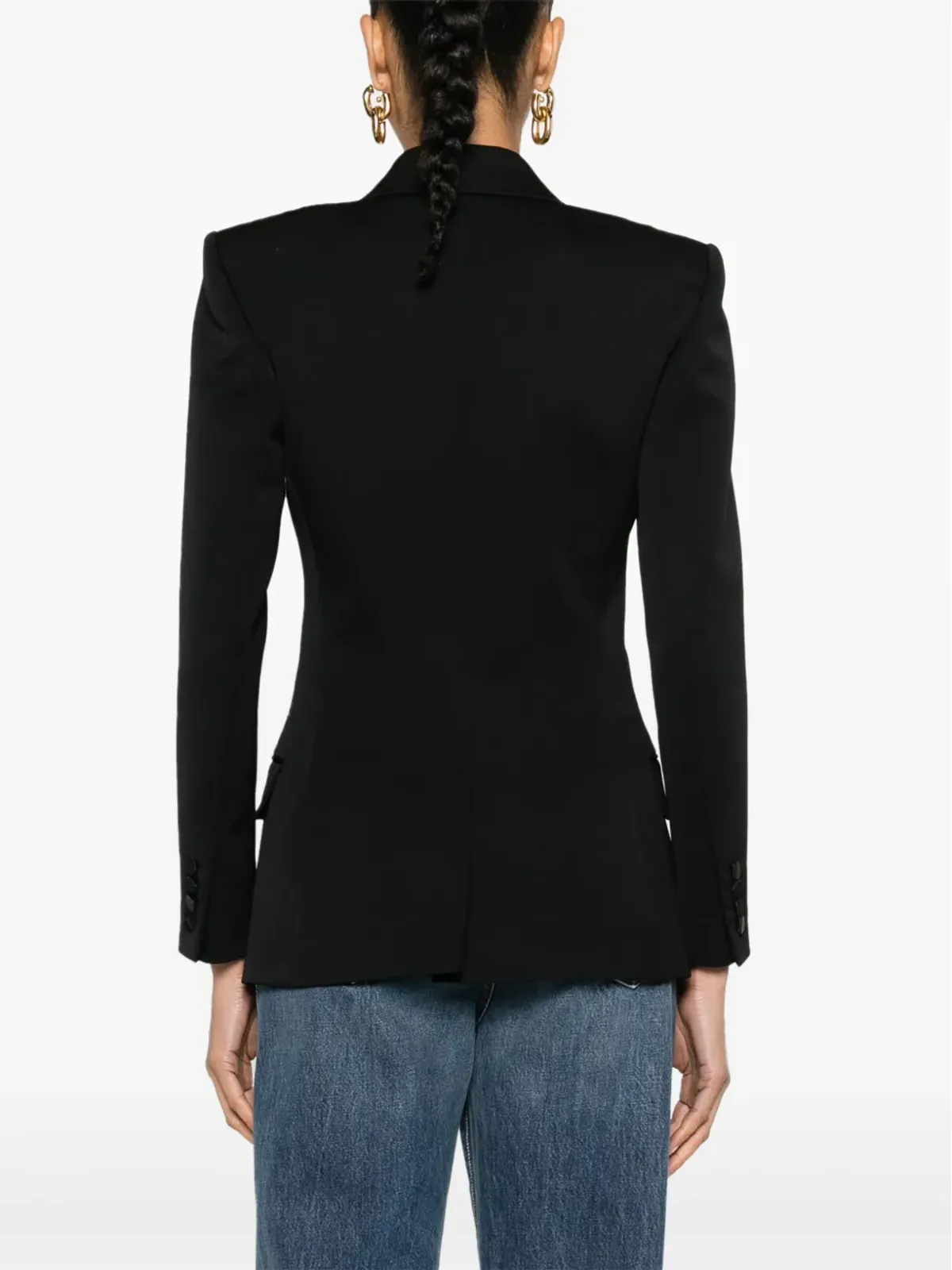 Saint Laurent ピークドラペル ダブルブレスト ブレザー - 画像4