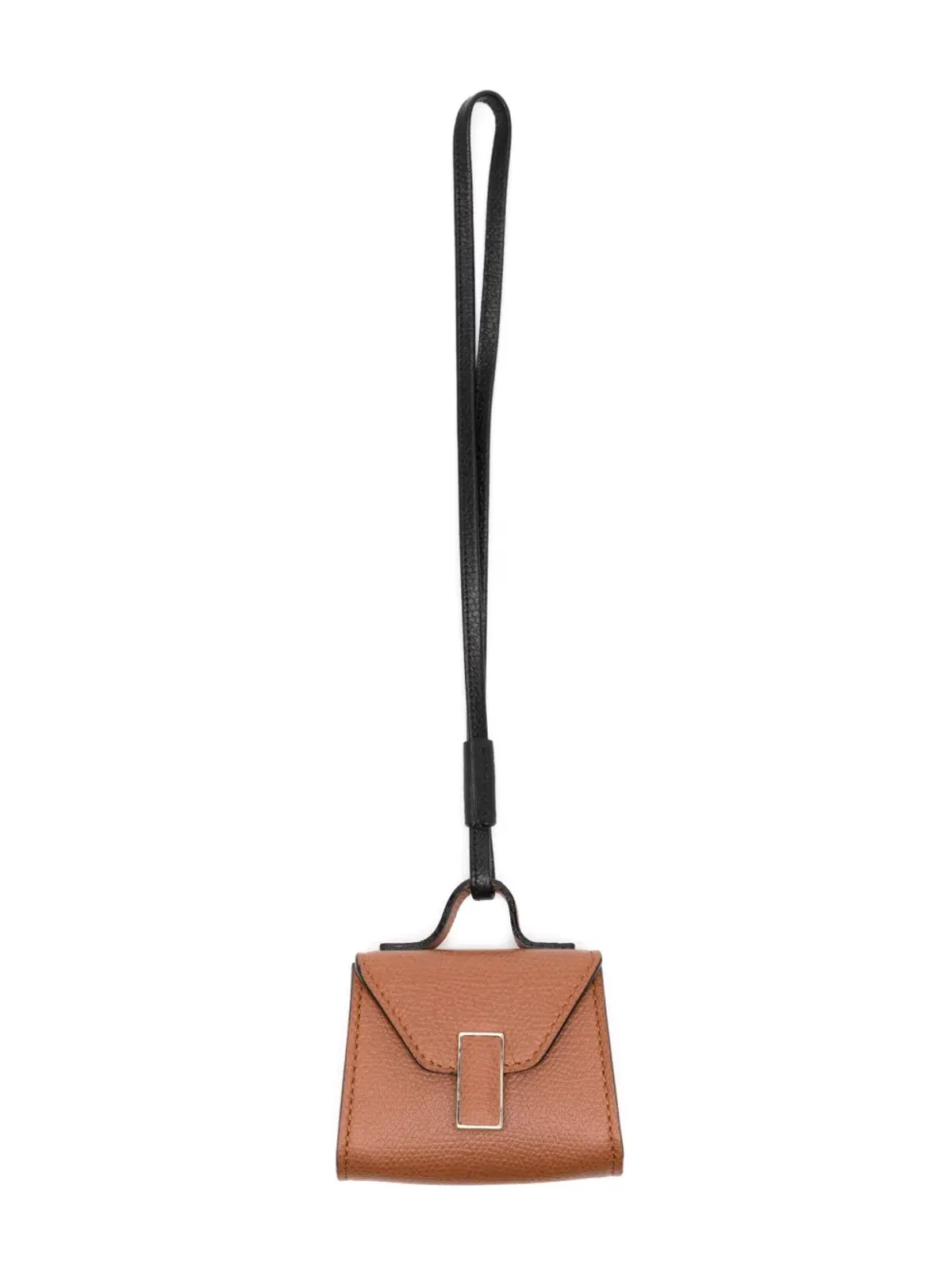 Valextra Iside leather bag charm - Brown - 画像1